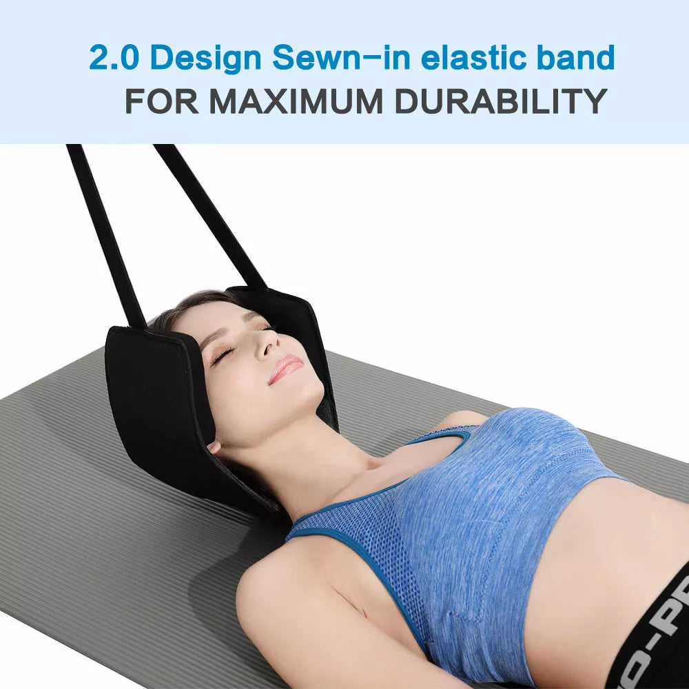 Neck Hammock Neck Stretcher in black grey for pain relief and mobility improvement