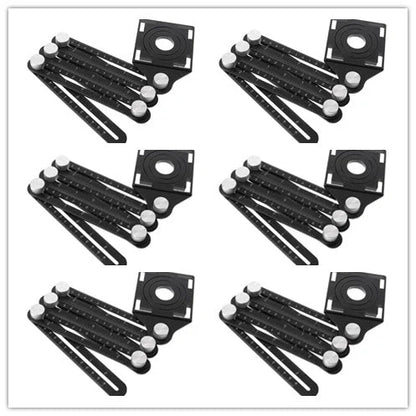 Aluminum alloy six-folding multi-angle measuring ruler for precise tile and flooring projects