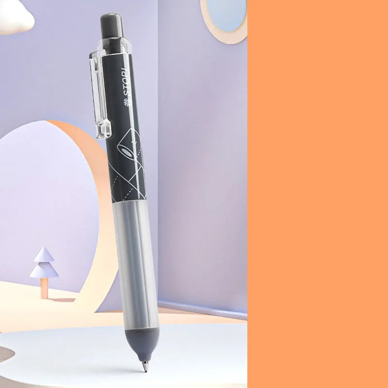 Black and white automatic pencils showing 0.5mm lead tip with minimalist plastic barrel design