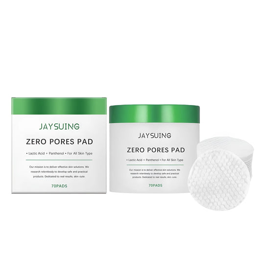Pack of 70 moisturising and cleaning facial pads with hyaluronic acid and salicylic acid