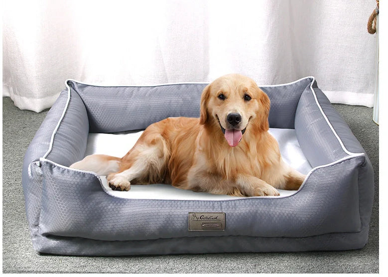 Removable dark grey dog bed with non-stick kennel base in four sizes for dogs 10-90kg