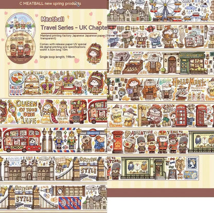 Haemorrhoid tape packaging stickers with cute cartoon characters on Japanese paper, 42 style options