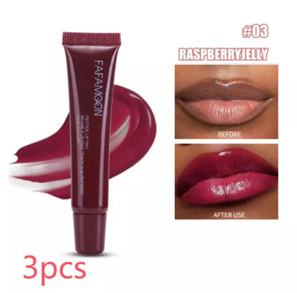 Glossy Lip Glaze in Tea Red - Waterproof, Hydrating Lip Color