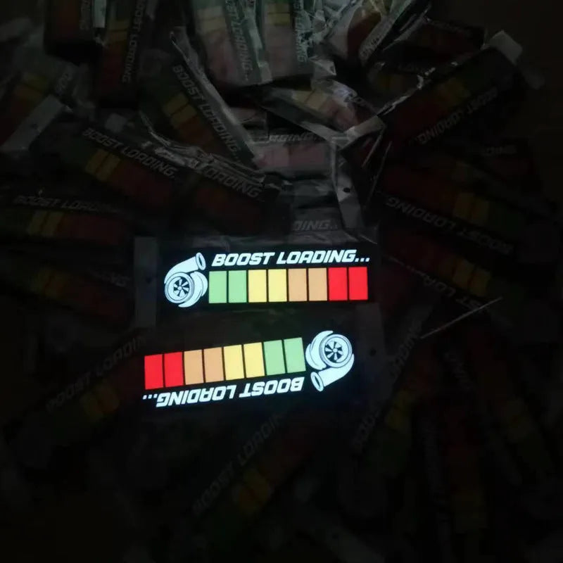 Thin 0.5mm electroluminescent car window sticker kit with driver unit and cable producing white light.