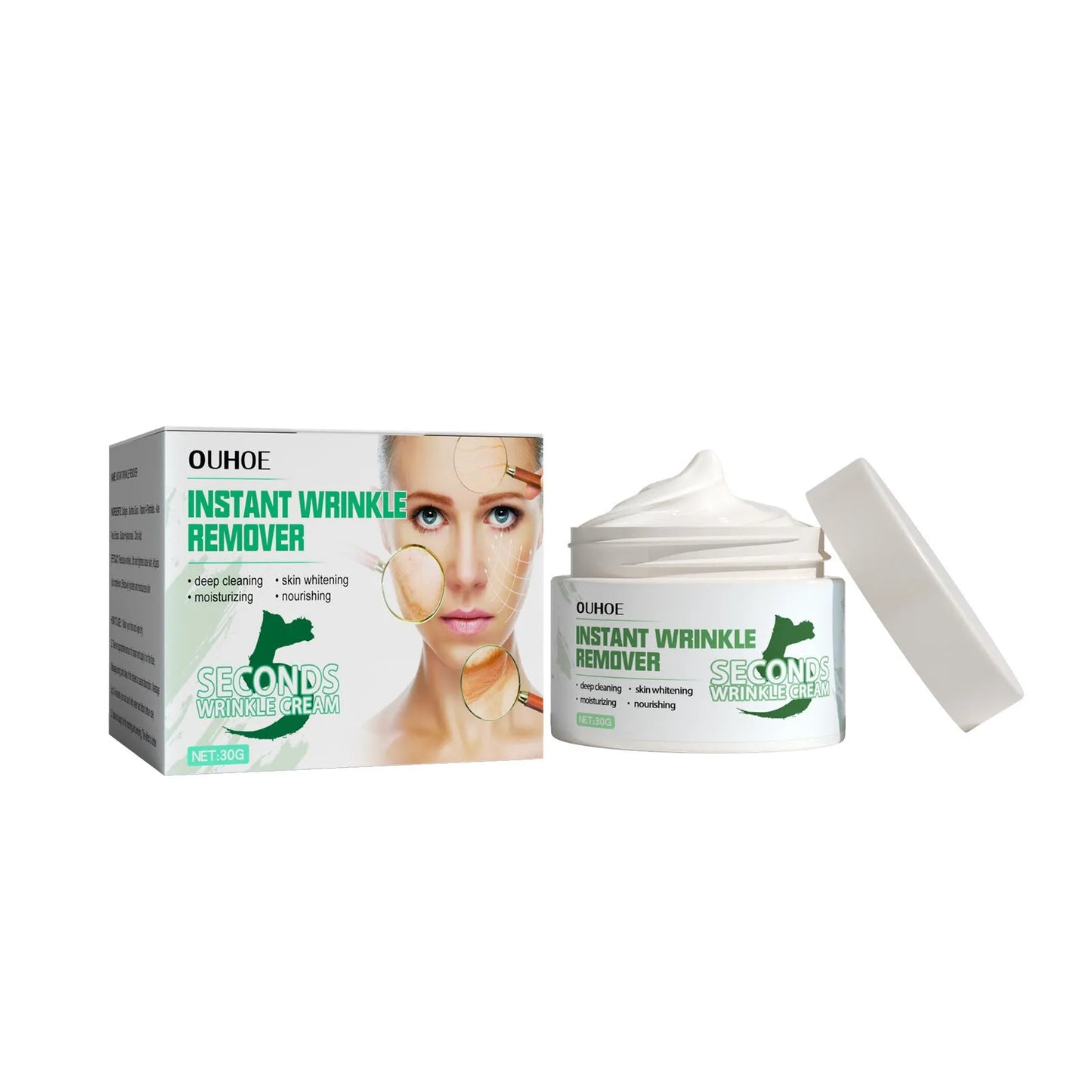 30g anti-aging anti-wrinkle face cream jar for facial hydration