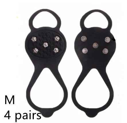 Silicone Non-Slip Shoe Grips for ice and snow safety in multiple colors