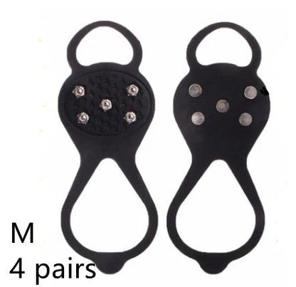 Silicone Non-Slip Shoe Grips for ice and snow safety in multiple colors