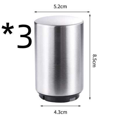 Stainless steel automatic beer bottle opener with one-hand operation