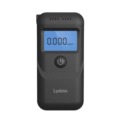 Black HD-JJCSY01 personal alcohol breath tester on a white background.