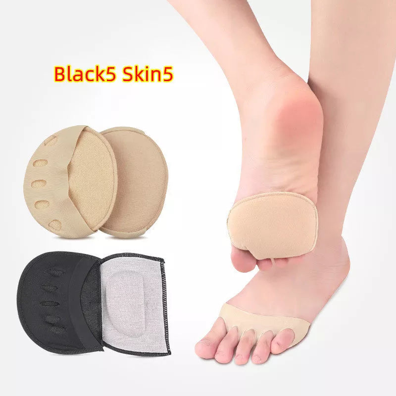 Invisible Five Finger Socks with cushioned forefoot pads for pain relief