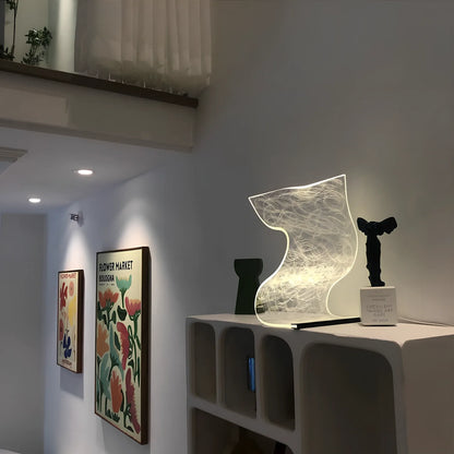 USB-powered bedside lamp with three-colour light adjustment in Nordic design