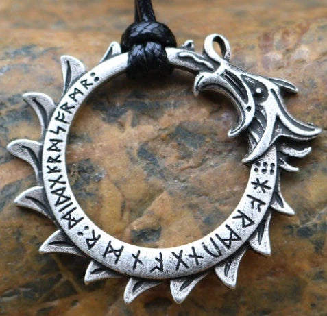 Stainless steel Norse rune necklaces with various Viking symbols and designs