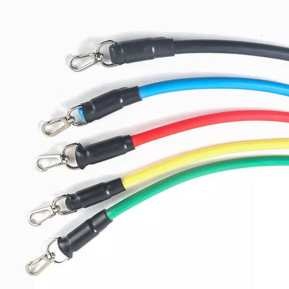 Pull Rope Elastic Rope Strength Training Set with multiple resistance bands and accessories