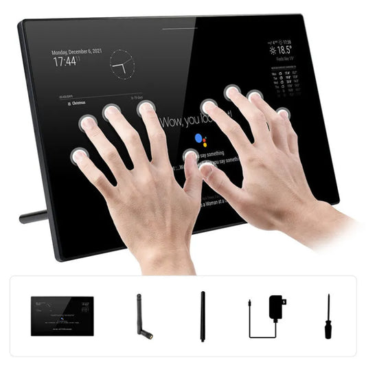 13.3-inch integrated computer voice assistant touch display with ABS housing and 12V power input