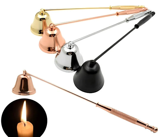 24cm stainless steel candle extinguisher with frosted handle in four colour options