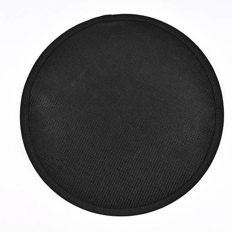 Black round barbecue mat fireproof pad in 11, 24, 36 or 48 inch size