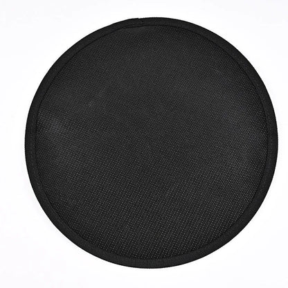 Black round barbecue mat fireproof pad in 11, 24, 36 or 48 inch size