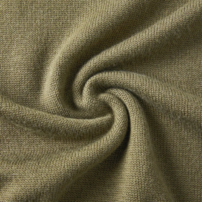 Men's thickened wool casual sweater in slim fit, shown in one of six available colours.