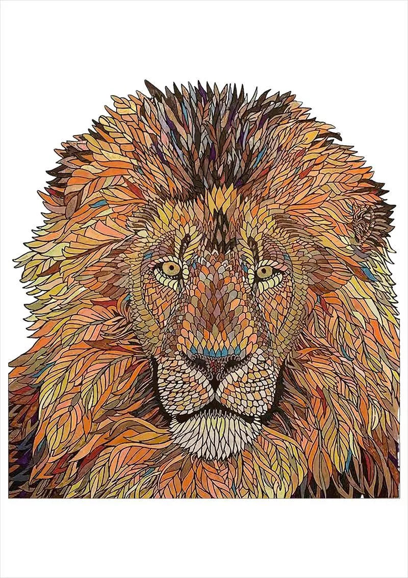 Animal Puzzle Craft Hub A3 Size Wooden Box for puzzle storage and organization