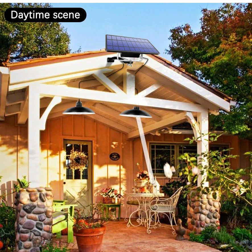 16LED solar chandelier with black or white finish for outdoor garden lighting