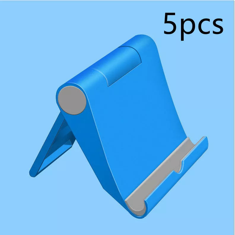 Adjustable PE folding mobile phone stand in various colors for secure device viewing