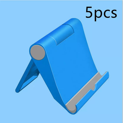 Adjustable PE folding mobile phone stand in various colors for secure device viewing