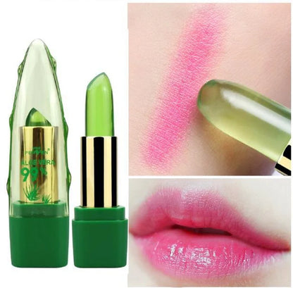 Aloe Vera Gel Color Changing Lipstick Gloss with personalized shade and deep hydration