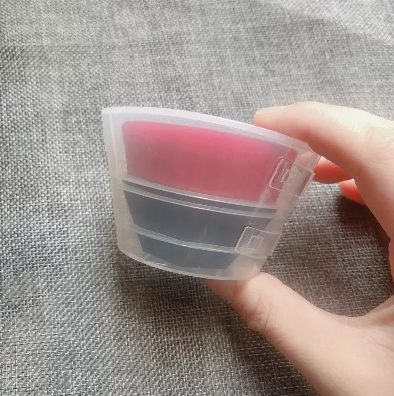 Professional foundation brush kit for BB cream and loose powder application in black, white, and pink