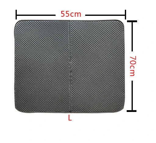 Versatile cat litter mat in different sizes and colors, featuring a dual-layer design to trap litter and protect floors