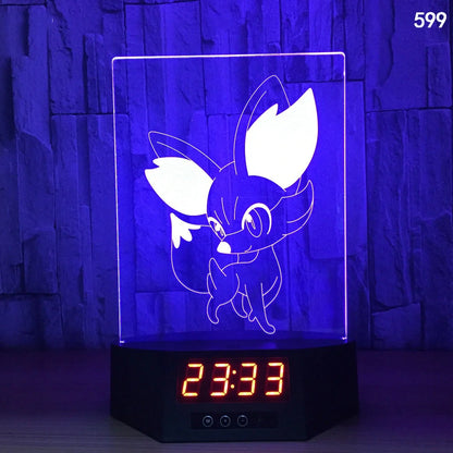 Blue dolphin-shaped table lamp with glowing 3D design and remote control on wooden surface