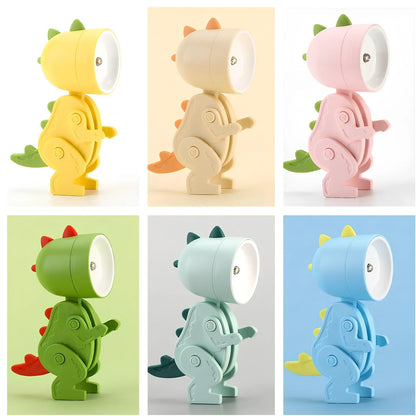 Hand-made mini night lamp with cartoon animal design in blue, measuring 33x55x80mm