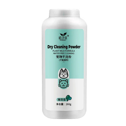 Pet eye dirt dry cleaning powder 260g in lemon rose mint scents with non-woven fabric