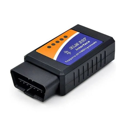 Dual-mode 5.1 Bluetooth auto fault detector on vehicle OBD2 port, compact size 45mm by 25mm by 65mm