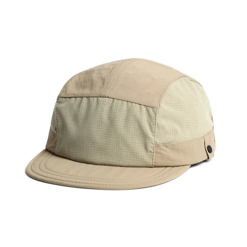 Breathable soft tongue cap with dome crown design in army green colour, showing 56-58cm size and polyester fabric construction