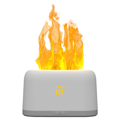 Ultrasonic aroma diffuser with flame-like LED lights, creating a soothing and captivating home ambiance