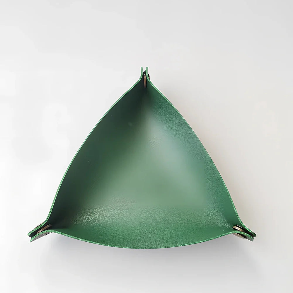 Open-top leather jewellery storage box in six colours with 25cm and 17cm size options