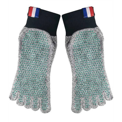 Beach anti-slip socks with five-toe design and non-slip soles for outdoor activities