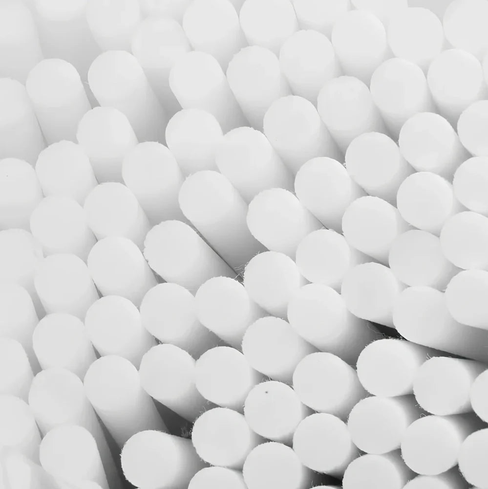 Pack of 7.5x125mm acetate fibre cotton swabs for humidifier wicks, trimmable length for stable fog output