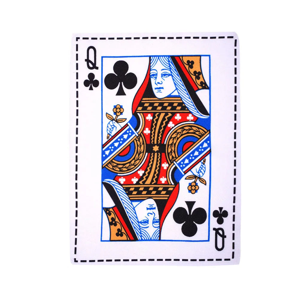 Tearproof squeaking dog toy with printed newspaper and playing card designs