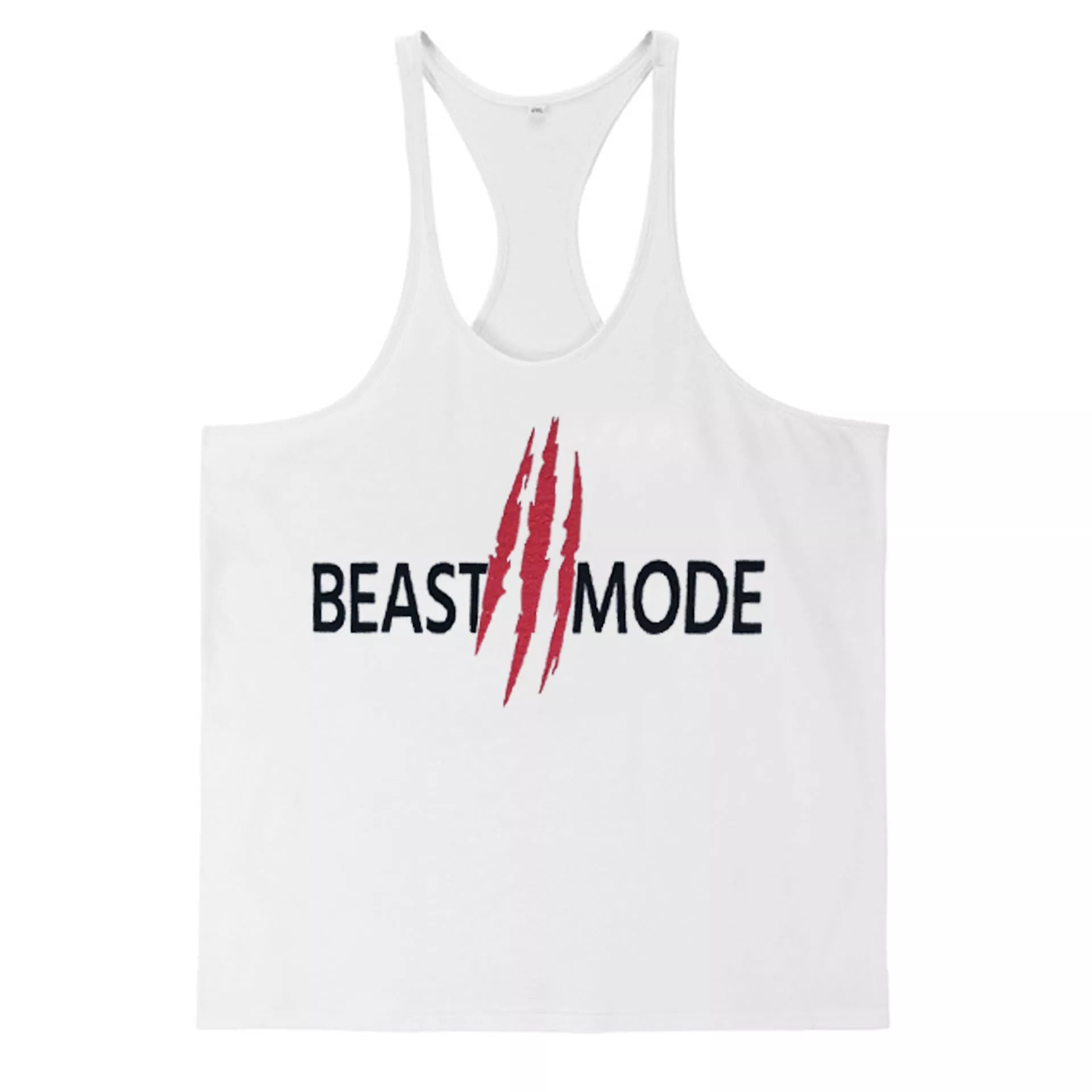 Men's cotton I-print halter vest for summer fitness in various colors