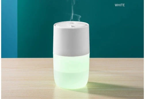 Mini USB air humidifier in white, black, coffee, and marble style options