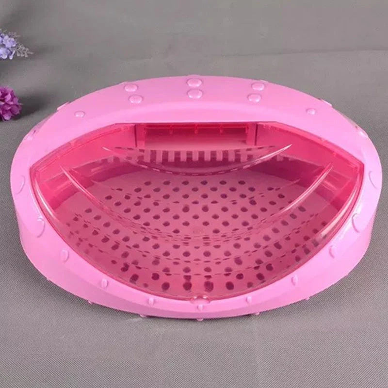 Mechanical towel sterilizer in white, compact design with 220V AC power supply