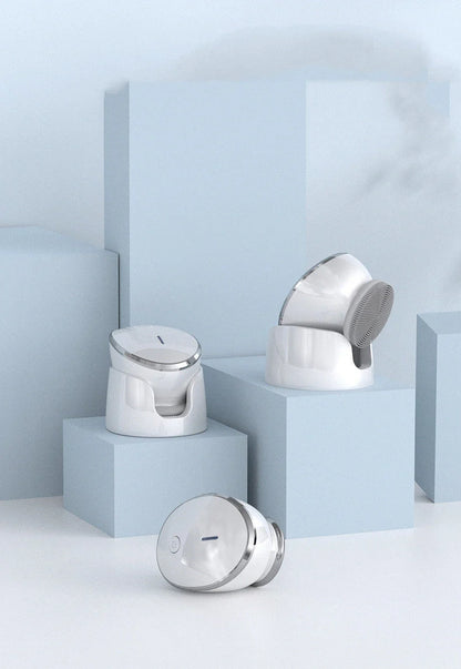 Mini Multifunction USB Facial Cleansing Massager with silicone bristles