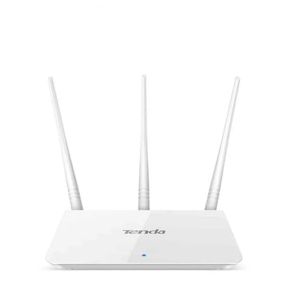 White dual-band wireless router with 2.4G and 5G frequency support for broadband networks