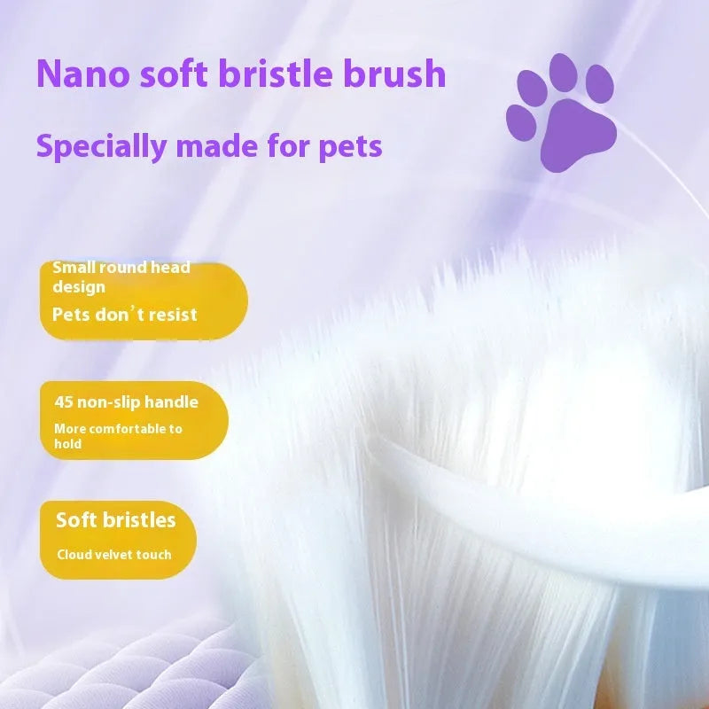 White and blue pet toothbrush pen for dog and cat teeth cleaning