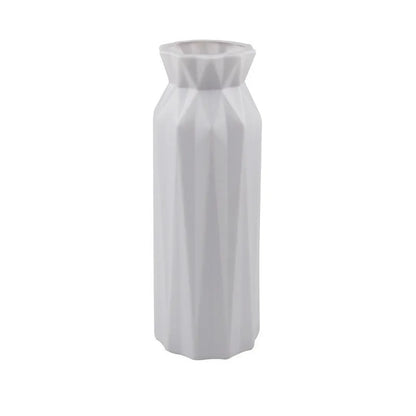 Simple drop-resistant melamine vase in green, grey, pink, or white with 7.2cm base diameter for stable floral displays.