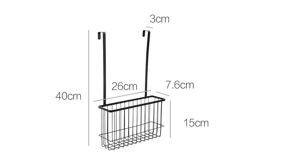 Nordic style metal kitchen hanging shelf in black or white with no-punch installation, 60cm wide holding 5kg