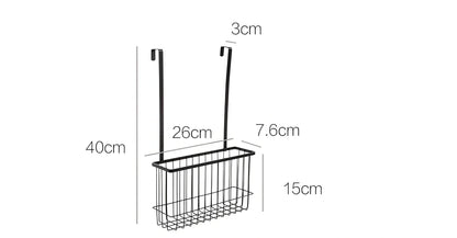 Nordic style metal kitchen hanging shelf in black or white with no-punch installation, 60cm wide holding 5kg