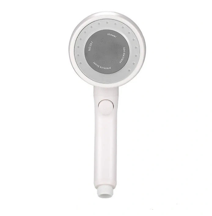 Automatic pressure shower with switch control in silver finish, 230x90x50mm ABS construction