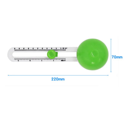 Green and orange plastic round paper cutter for office use, capable of cutting A3 sheets.